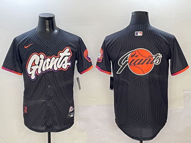 Men San Francisco Giants Blank Black Second generation Joint Name Nike 2025 MLB Jersey style 3->san francisco giants->MLB Jersey